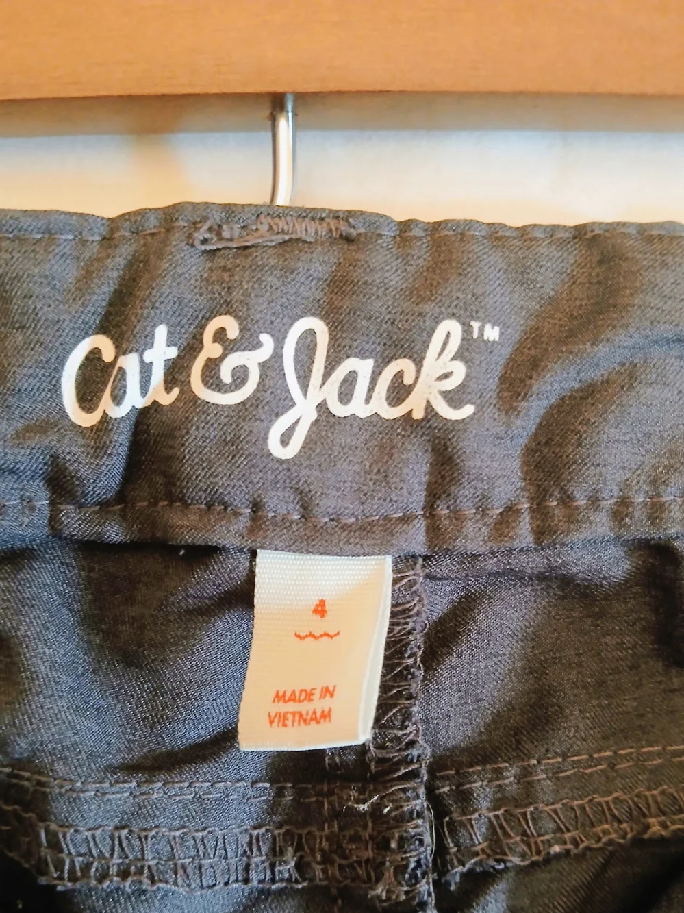 Cat & Jack Boys Dark Gray Cotton Chino Shorts Size 4